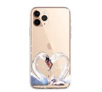 SmartGiftShop British Birds Case Splatter Art CLEAR Phone Cover Case Exclusive Artwork for Samsung Galaxy S22 Ultra - Swan Family