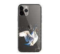 SmartGiftShop British Birds Case Splatter Art CLEAR Phone Cover Case Exclusive Artwork for Samsung Galaxy S10 - Swan