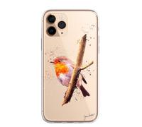 SmartGiftShop British Birds Case Splatter Art CLEAR Phone Cover Case Exclusive Artwork for Samsung Galaxy S23 - robin