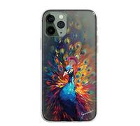 SmartGiftShop British birds Woodland Animals Case OIL Palette Knife Art CLEAR Phone Cover Case Exclusive Artwork for Samsung Galaxy S22 Ultra - Peacock
