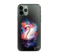 SmartGiftShop British birds Woodland Animals Case OIL Palette Knife Art CLEAR Phone Cover Case Exclusive Artwork for iPhone 12 - Swan