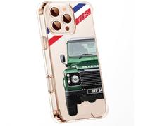 SmartGiftShop Land Rover Series 4 Personalised British Car Watercolour Phone Case for iPhone 16 15 14 13 | Classic Car Art Clear Cover: Land Rover Series 4