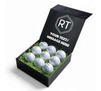SmartGiftShop Personalised 9 Golf Ball Set in Customised Box - Your Own Monograms Initials with Branded Balls: Novelty Golfer's Gift, Christmas, Father's Day, Birthday