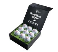 SmartGiftShop Personalised Custom Gift Box of 9 Branded Custom Golf Balls Ideal for Birthday Grandad Father's Day Retirement Wedding Favour Gift for Men Golfer