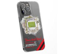 SmartGiftShop Personalised Phone Case Cover Football Team Bournemouth Vitality Stadium Customised Water Colour Effect for iPhone 16 15 14 13 12 11 United Range - Any Stadium Any City