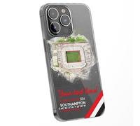 SmartGiftShop Personalised Phone Case Cover Football Team Southampton St Mary's Stadium Customised Water Colour Effect for iPhone 16 15 14 13 12 11 United Range - Any Stadium Any City
