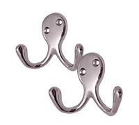 SmartHome New Robe Hooks Twin Chrome Plated 4 Hooks