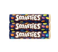 Smarties 3 x 120g Giant Tubes No Artificial Colours Flavours or Preservatives Chocolate Candy Treats for Sharing Baking Gifting Party Favour Family Pack Colourful Sugar Coated Milk Chocolate