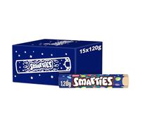 Smarties Milk Chocolate Giant Tube 120g (Pack of 20) | Sweets In A Crisp Sugar Shell | Christmas Gift | Bulk Christmas Box | Festive Giant Tube