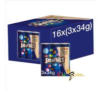 Smarties Milk Chocolate Tube Multipack 3 Pack (3 x 34g) x Case of 16