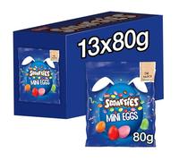 Smarties Mini Eggs, Smooth Milk Chocolate Easter Eggs in a Crisp Sugar Shell, Sharing Bag 13 x 80g