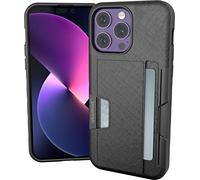 Smartish® iPhone 14 Pro Max Wallet Case - Wallet Slayer Vol. 2 [Slim/Protective] Credit Card Holder w/Kickstand Drop Tested Hidden Card Slot Compatible w/Apple iPhone 14 Pro Max - Black Tie Affair