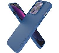 Smartish iPhone 14 Pro Slim Case - Gripmunk Compatible with MagSafe [Lightweight + Protective] Thin Grip Cover with Microfiber Lining - Blues on The Green