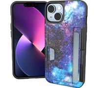 Smartish® iPhone 14 Wallet Case - Wallet Slayer Vol. 2 [Slim + Protective] Credit Card Holder w/Kickstand - Drop Tested Hidden Card Slot Cover Compatible w/Apple iPhone 14 - Spaced Out