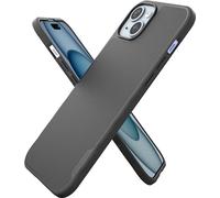 Smartish iPhone 15 Plus Slim Case - Gripmunk Compatible with MagSafe [Lightweight + Protective] Thin Grip Magnetic Cover with Microfiber Lining - Black Tie Affair