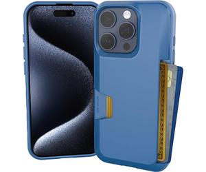 Smartish iPhone 15 Pro Wallet Case - Wallet Slayer Vol. 1 [Slim + Protective] Credit Card Holder - Blues on The Green
