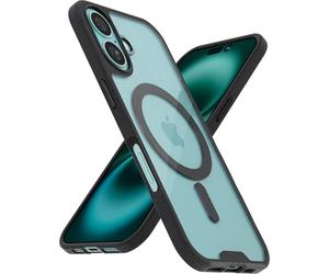 Smartish® iPhone 16 Magnetic Case - Gripmunk Compatible with MagSafe [Lightweight + Protective] Slim & Thin Grip Cover with Microfiber Lining for Apple iPhone 16 - Clearly Black