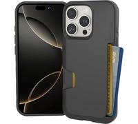 Smartish® iPhone 16 Pro Wallet Case - Wallet Slayer Vol. 1 [Slim + Protective] Credit Card Holder - Drop Tested Hidden Flip Card Slot Cover Compatible with Apple iPhone 16 Pro - Black Tie Affair