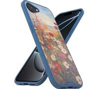 Smartish® iPhone 16e MagSafe Case - Gripmunk Magnetic Slim Case [Lightweight + Protective] Thin Grip Cover with Microfiber Lining for Apple iPhone 16e 2025 - Wildflower Fields