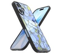 Smartish® iPhone 17 MagSafe Clear Case - Gripmunk Magnetic Slim Case [Lightweight + Protective] Anti-Yellowing Thin Grip Clear Cover for Apple iPhone 17 - Blue Blossoms