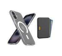Smartish® iPhone 17 MagSafe Clear Case + MagSafe Wallet - Magnetic Slim Case - Anti-Yellow Thin Grip Cover + Detachable Wallet - Magnetic Card Holder for Apple iPhone 17 - Clearly Clear