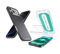 Smartish® iPhone 17 Pro MagSafe Case + Screen Protector - Magnetic Slim Case - Protective Thin Grip Cover + 2-Pack Tempered Glass Screen Protectors for Apple iPhone 17 Pro - Black Tie Affair