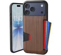 Smartish® iPhone 17 Pro Max Wallet Case - Wallet Slayer Vol. 1 [Slim + Protective] Credit Card Holder - Drop Tested Flip Hidden Card Slot Cover for Apple iPhone 17 Pro Max - Walnut Woods