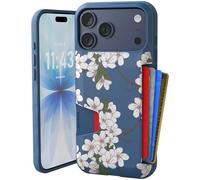 Smartish® iPhone 17 Pro Max Wallet Case - Wallet Slayer Vol. 1 [Slim + Protective] Credit Card Holder - Drop Tested Flip Hidden Card Slot Cover for Apple iPhone 17 Pro Max - Very Cherry Blossom