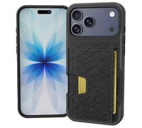 Smartish® iPhone 17 Pro Max Wallet Case - Wallet Slayer Vol. 2 [Slim + Protective] Credit Card Holder w/Kickstand - Drop Tested Hidden Card Slot Cover for Apple iPhone 17 Pro Max - Black Tie Affair