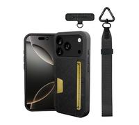 Smartish® iPhone 17 Pro Wallet Case + Phone Wristlet - [Slim + Protective] Phone Case Credit Card Holder + Detachable Wrist Strap Loop for Apple iPhone 17 Pro - Black Tie Affair