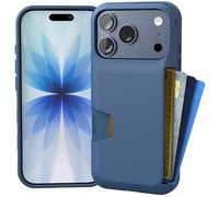 Smartish® iPhone 17 Pro Wallet Case - Wallet Slayer Vol. 1 [Slim + Protective] Credit Card Holder - Drop Tested Flip Hidden Card Slot Cover for Apple iPhone 17 Pro - Blues on The Green