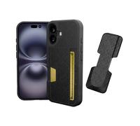 Smartish® iPhone 17 Wallet Case + Phone Grip Finger Loop - Wallet Slayer Vol. 2 [Slim + Protective] Credit Card Holder + Pop Out Ring Kickstand for Apple iPhone 17 - Black Tie Affair