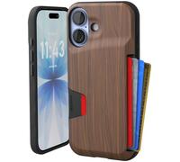 Smartish® iPhone 17 Wallet Case - Wallet Slayer Vol. 1 [Slim + Protective] Credit Card Holder - Drop Tested Flip Hidden Card Slot Cover for Apple iPhone 17 - Walnut Woods
