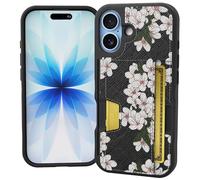 Smartish® iPhone 17 Wallet Case - Wallet Slayer Vol. 2 [Slim + Protective] Credit Card Holder w/Kickstand - Drop Tested Hidden Card Slot Cover for Apple iPhone 17 - Very Cherry Blossom