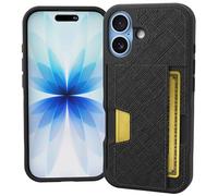 Smartish® iPhone 17 Wallet Case - Wallet Slayer Vol. 2 [Slim + Protective] Credit Card Holder w/Kickstand - Drop Tested Hidden Card Slot Cover for Apple iPhone 17 - Black Tie Affair