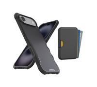 Smartish® iPhone Air MagSafe Case + MagSafe Wallet - Magnetic Protective Case - Heavy Duty Armor Cover for Men + Detachable Extra Strength Magnetic Wallet for Apple iPhone Air - Black Tie Affair