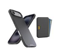 Smartish® iPhone Air MagSafe Case + MagSafe Wallet - Magnetic Slim Case - Thin Grip Cover with Detachable Wallet - Magnetic Card Holder for Apple iPhone Air - Black Tie Affair