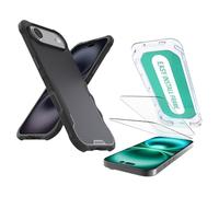 Smartish® iPhone Air MagSafe Case + Screen Protector - Magnetic Protective Case - Heavy Duty Armor Cover + 2-Pack Tempered Glass Screen Protectors for Apple iPhone Air - Black Tie Affair