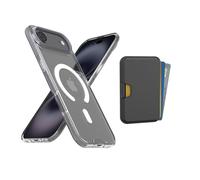 Smartish® iPhone Air MagSafe Clear Case + MagSafe Wallet - Magnetic Slim Case - Anti-Yellow Thin Grip Cover + Detachable Wallet - Magnetic Card Holder for Apple iPhone Air - Clearly Clear