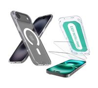 Smartish® iPhone Air MagSafe Clear Case + Screen Protector - Magnetic Slim Case - Anti-Yellow Thin Grip Cover + 2-Pack Tempered Glass Screen Protectors for Apple iPhone Air - Clearly Clear