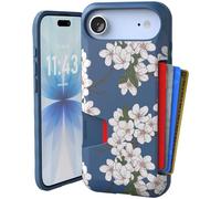 Smartish® iPhone Air Wallet Case - Wallet Slayer Vol. 1 [Slim + Protective] Credit Card Holder - Drop Tested Flip Hidden Card Slot Cover for Apple iPhone Air - Very Cherry Blossom