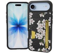 Smartish® iPhone Air Wallet Case - Wallet Slayer Vol. 2 [Slim + Protective] Credit Card Holder w/Kickstand - Drop Tested Hidden Card Slot Cover for Apple iPhone Air - Very Cherry Blossom