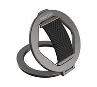 Smartish® MagSafe Grip Kickstand - Quickstand - Magnetic Cell Phone Finger Loop Grip - [Dual-Sided Magnets] Ring Holder Mount w/MagSafe Adapter Kit for Apple iPhone Accessories - Black Tie Affair