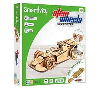 Smartivity Stem Wheels Speedster Wooden Construction Kit, Build Play & Learn, 102 Pieces, Ages 6+,24 x 24 x 4cm