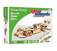 Smartivity Stem Wheels Speedster Wooden Construction Kit, Build Play & Learn, 102 Pieces, Ages 6+,24 x 24 x 4cm