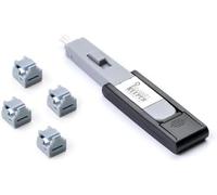 SmartKeeper Essential / 4 x RJ11 Port Blockers with 1 x Lock Key Mini/Grey