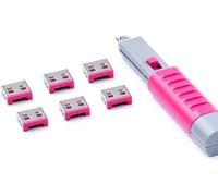 SmartKeeper Essential / 6 x USB A Port Blockers with 1 x Lock Key Basic/Pink