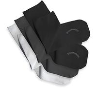 SmartKnitKIDS Sensory-Friendly Sensitivity Seamless Socks - 3 Pack, Black/Charcoal/White, XXL
