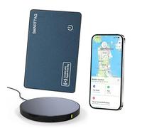 SMARTLB Wallet Tracker Card Like Apple Air Tag for Apple Find My(iOS Only),Thin Wallet Finder with Wireless Charger,Item Locator for Wallet, Luggage, and More(Dark Blue2)