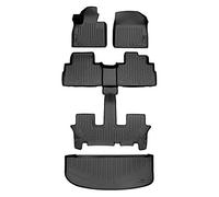 SMARTLINER All Weather Custom Fit Black 3 Row & Cargo Liner Behind The 3rd Row Floor Mat Liner Set Compatible with 2020-2023 Kia Telluride with 2nd Bucket Seats Without Center Console